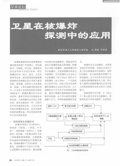 卫星在核爆炸探测中的应用