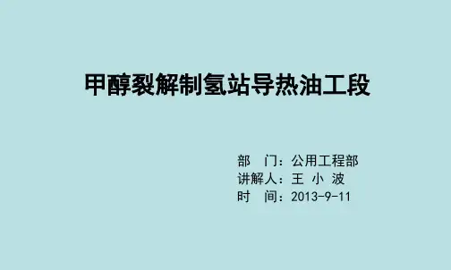 甲醇裂解制氢导热油工段