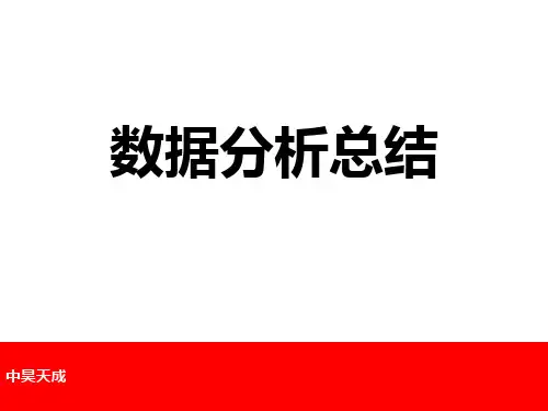 数据分析总结ppt