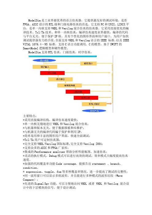 ModelSim和QuestaSim功能简介及应用