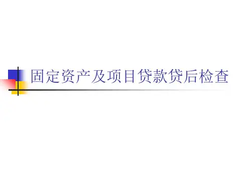 银行固定资产及项目贷后检查报告