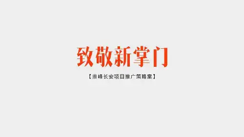 房地产营销策划-广州4A金燕达观-长安门商业综合体传播策略案