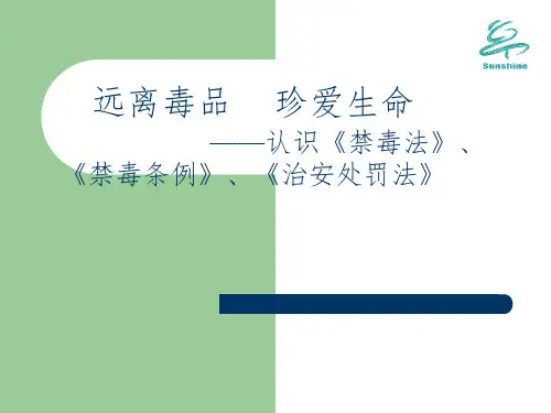 禁毒法解读精选ppt