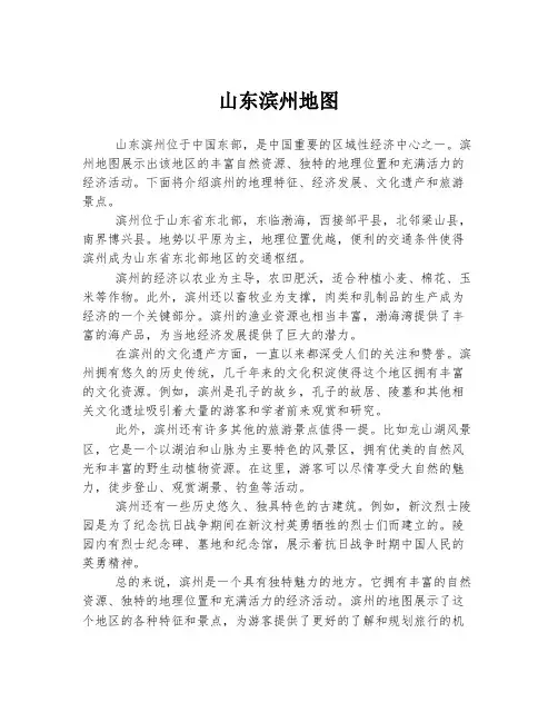 山东滨州地图