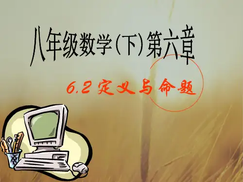 最新-八年级数学下册 6-2定义与命题 课件 北师大版 精品 