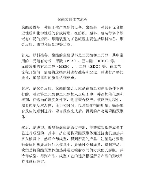 聚酯装置工艺流程