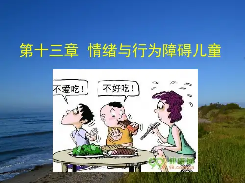 《特殊儿童发展与学习》 第十三章  情绪与行为障碍儿童