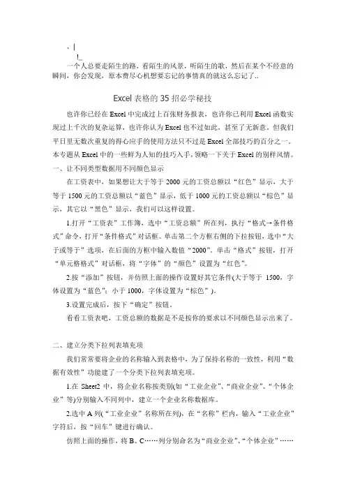 agswrmEx_cel表格的35招必学秘技