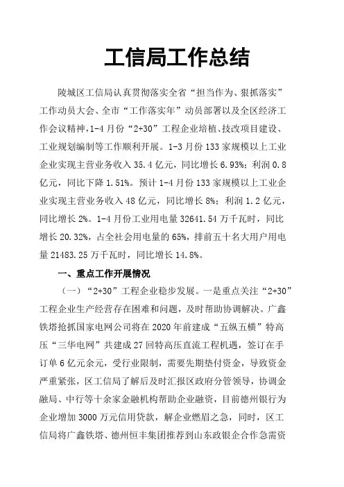 工信局工作总结
