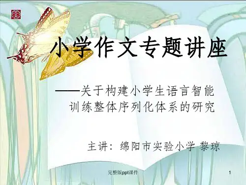 小学作文专题讲座ppt课件
