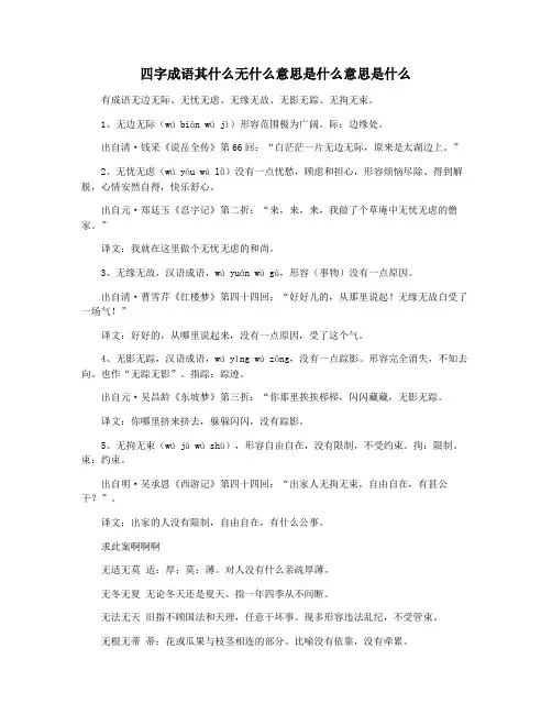 四字成语其什么无什么意思是什么意思是什么