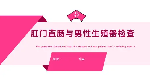 健康评估体格检查之肛门直肠与男性生殖器检查课件