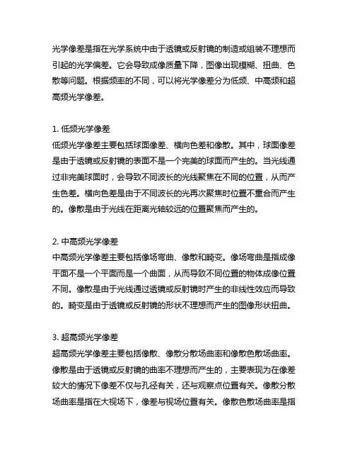 低频 中高频 超高频光学像差