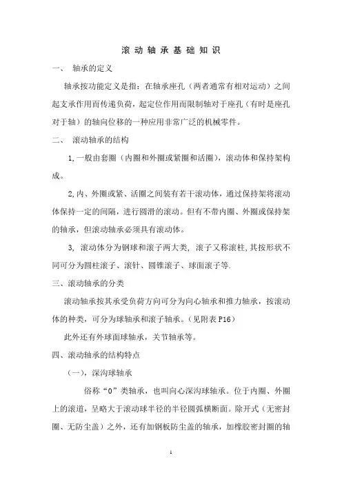 滚动轴承基础知识