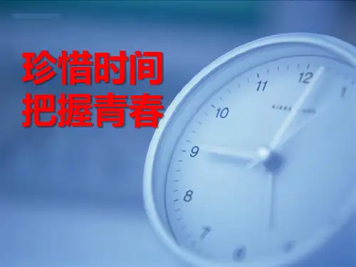 综合版《珍惜时间把握青春》主题班会