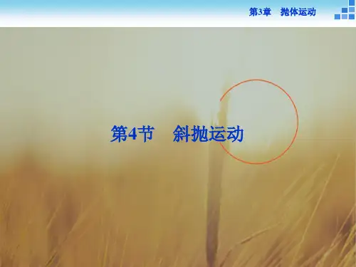 最新-高一物理必修2 第3章第4节 斜抛运动 课件26张 精
