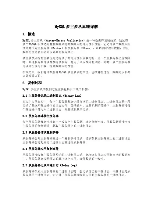 mysql多主多从原理
