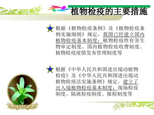 植物检疫的主要措施专业知识课件