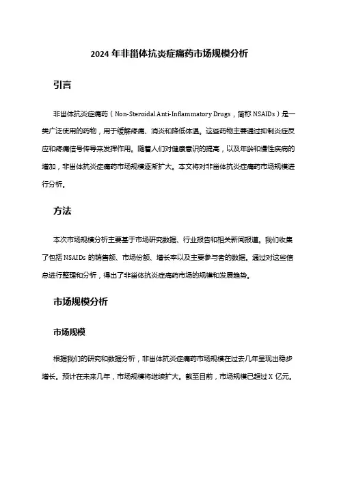 2024年非甾体抗炎症痛药市场规模分析