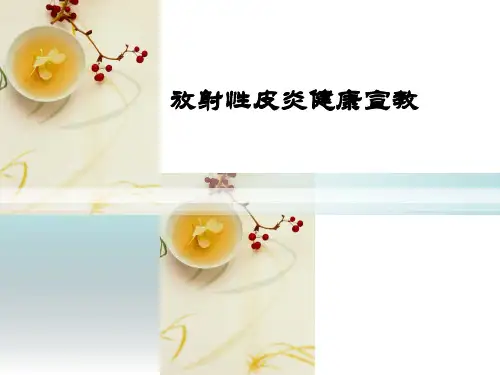 放射性皮炎健康宣教PPT课件