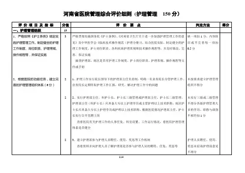 河南省医院管理综合评价细则