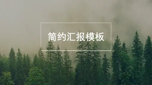 简约风汇报PPT模板
