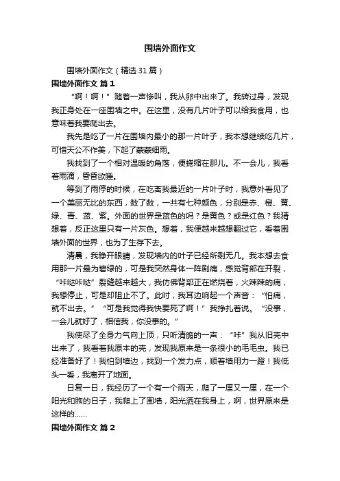 围墙外面作文（精选31篇）