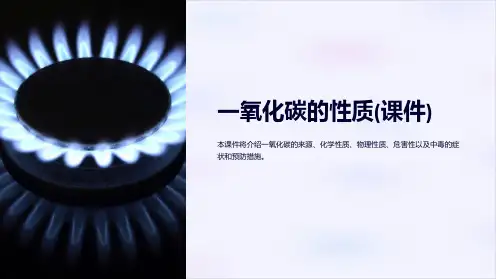 一氧化碳的性质(课件)