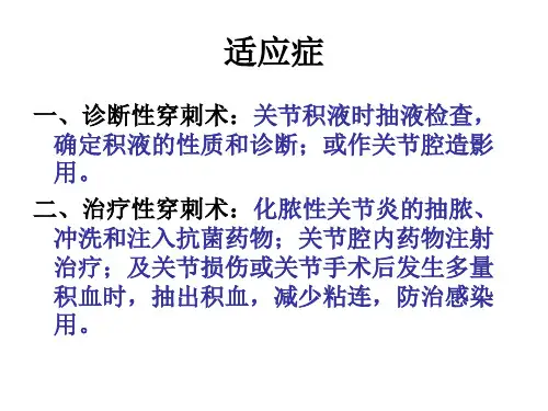 关节穿刺术课件ppt