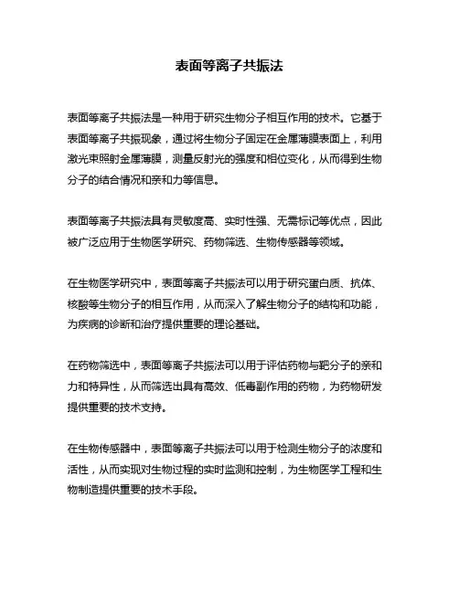 表面等离子共振法