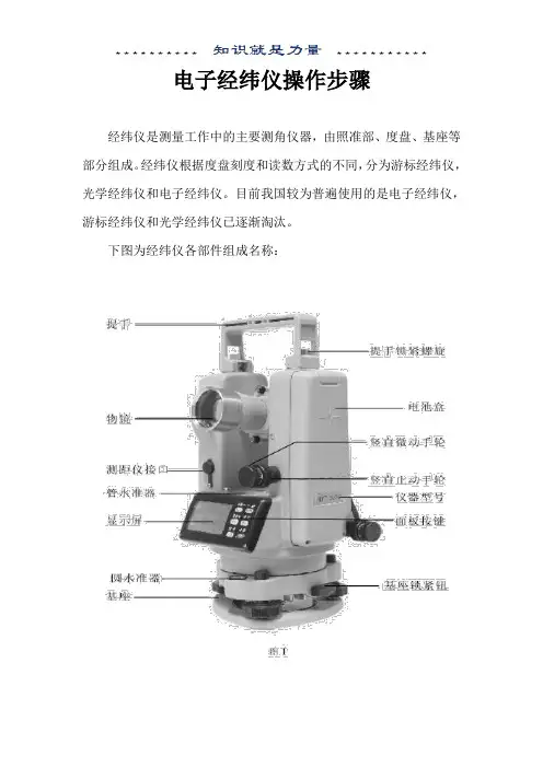 经纬仪,全站仪操作步骤