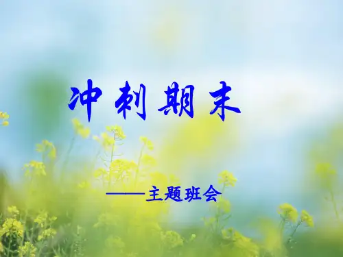 高中冲刺期末主题班会中小学PPT教学课件