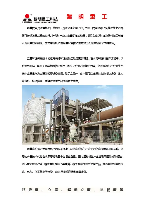 立磨矿渣生产中具有哪些技术优势？