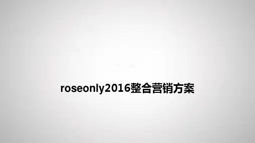 roseonly整合营销传播方案