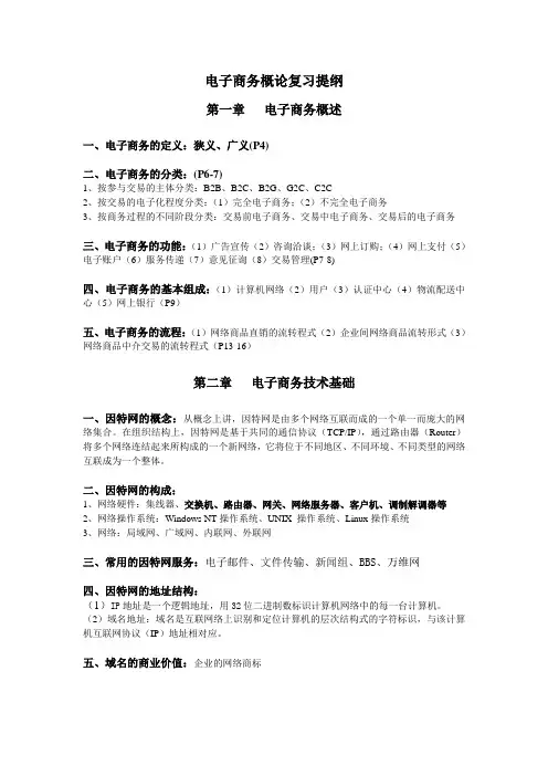 2010电子商务概论复习提纲3