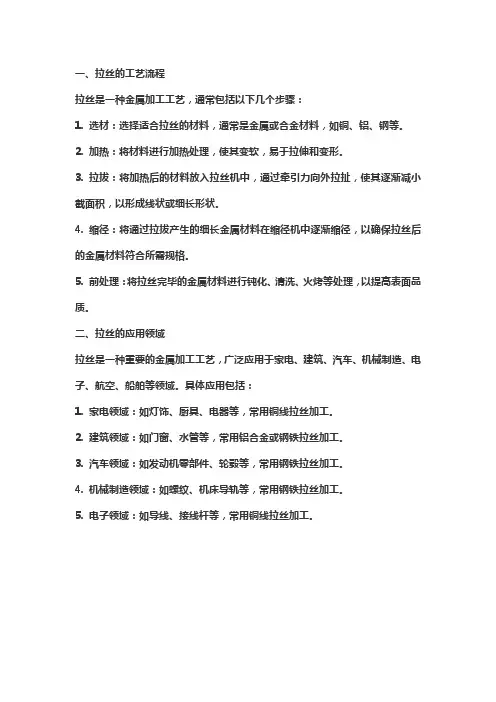 拉丝工艺流程