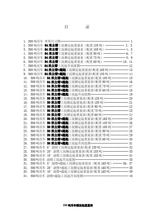 500吨吊车中文资料