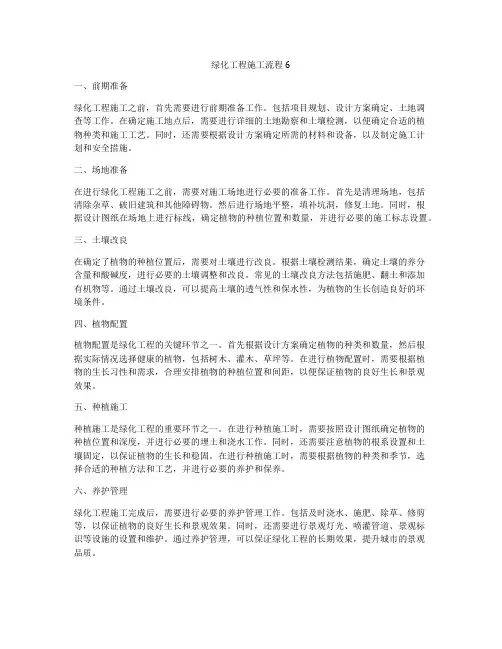 绿化工程施工流程6