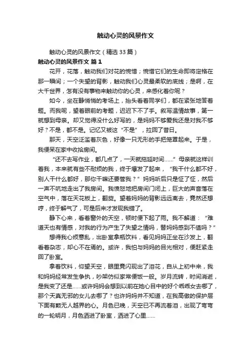触动心灵的风景作文