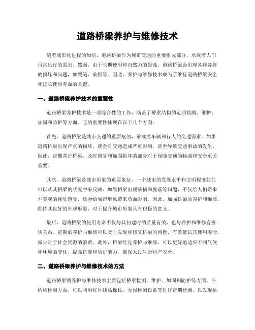 道路桥梁养护与维修技术
