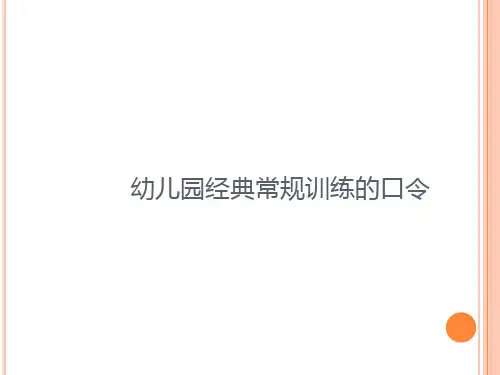 幼儿园经典常规训练的口令