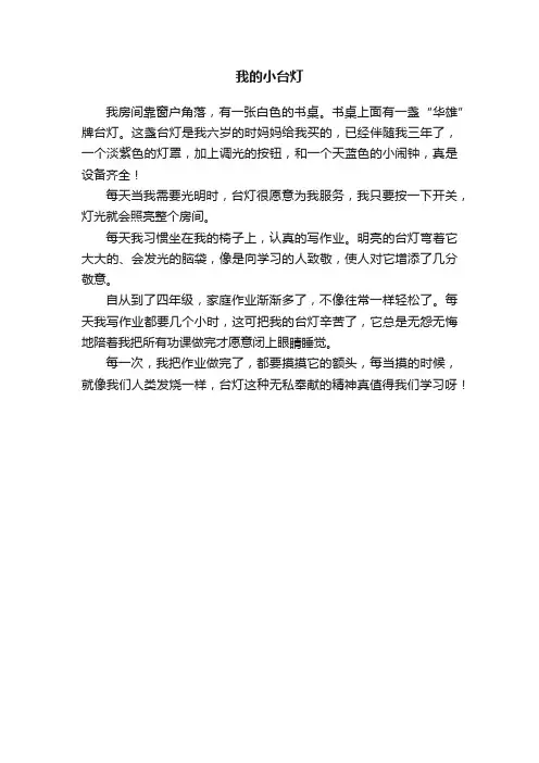 我的小台灯
