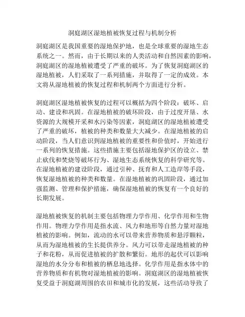 洞庭湖区湿地植被恢复过程与机制分析