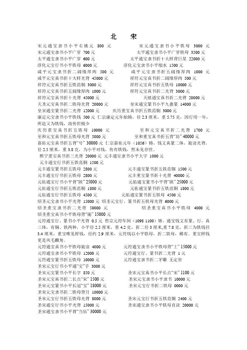 北宋钱币