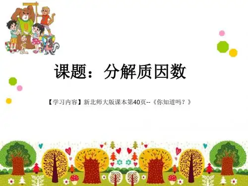 分解质因数课件