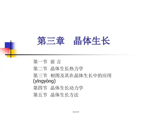 第三章晶体生长
