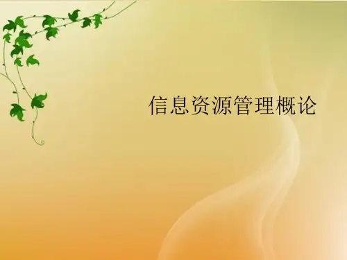 信息资源管理概论