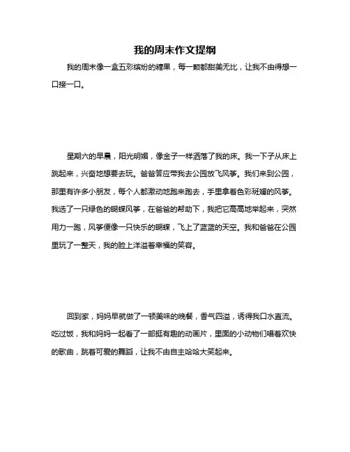 我的周末作文提纲
