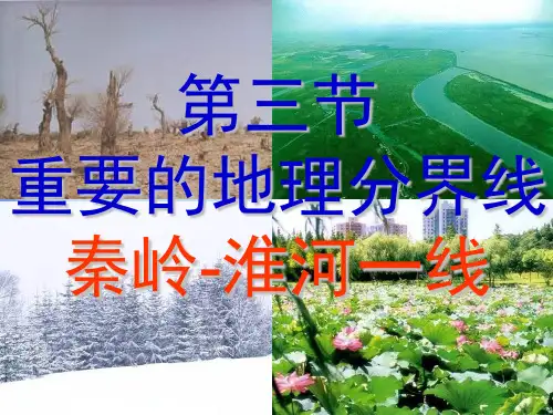 地理八下《重要的地理分界线——秦岭——淮河一线》精品课件