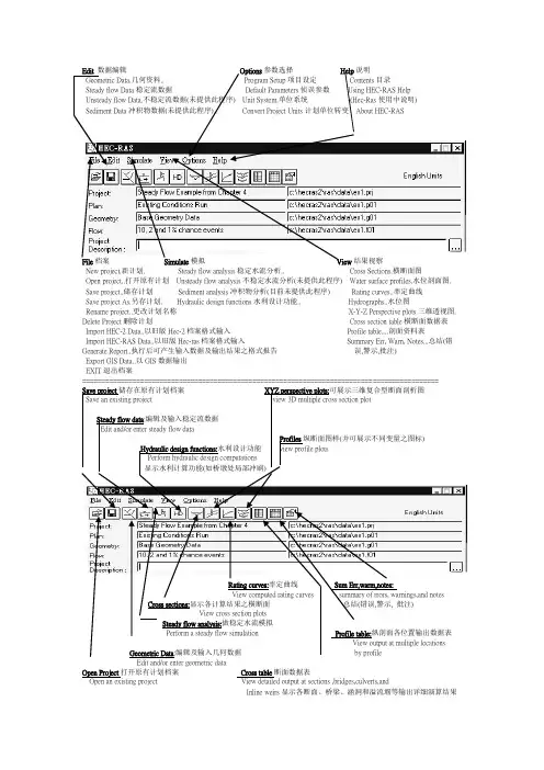 水利设计软件-中文手册-HEC-RAS中文说明